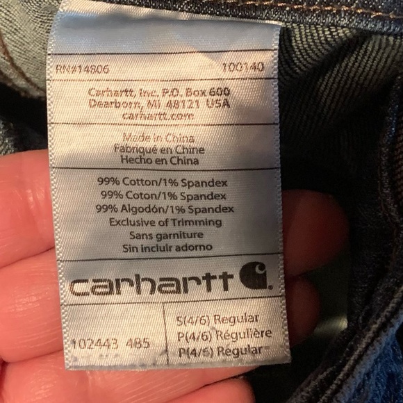 Women's Carhartt Bibs Overalls Jean Bootcut Size Small - Picture 6 of 7